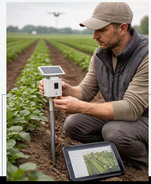 IoT мониторинг сельскохозяйственных полей и контроля в Ангарске